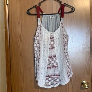 Tank top lace burgundy